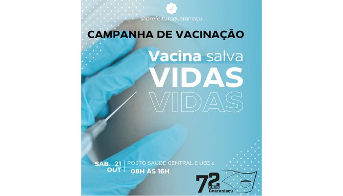 Guaraniaçu - Secretaria de Saúde estará promovendo a Campanha de Multivacinação